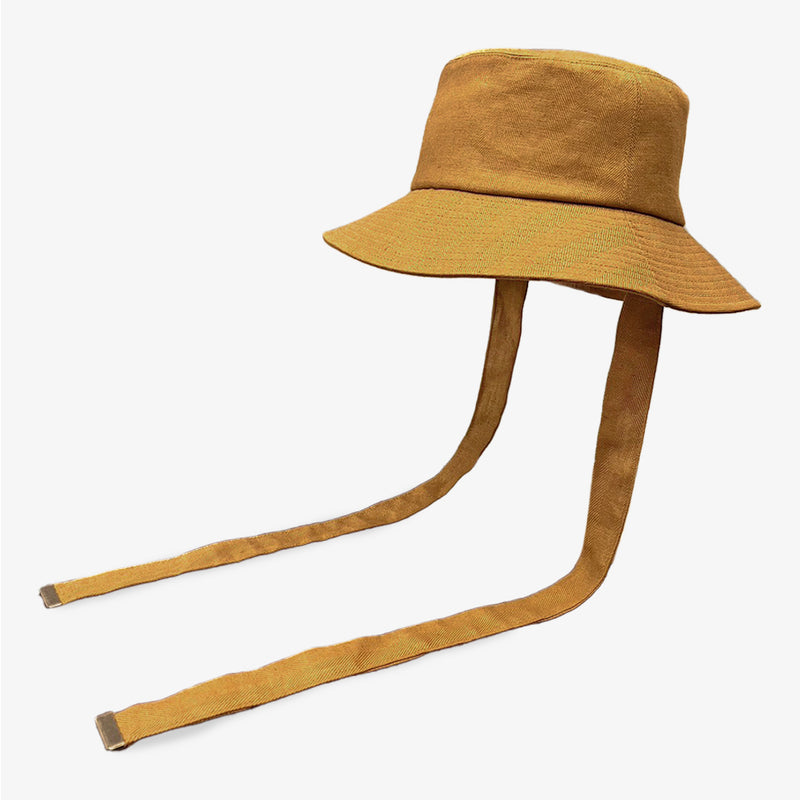 un chapeau オリジナル リボン付きバケットハット