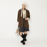 un chapeau   紐付きベレーニット