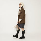 un chapeau   紐付きベレーニット