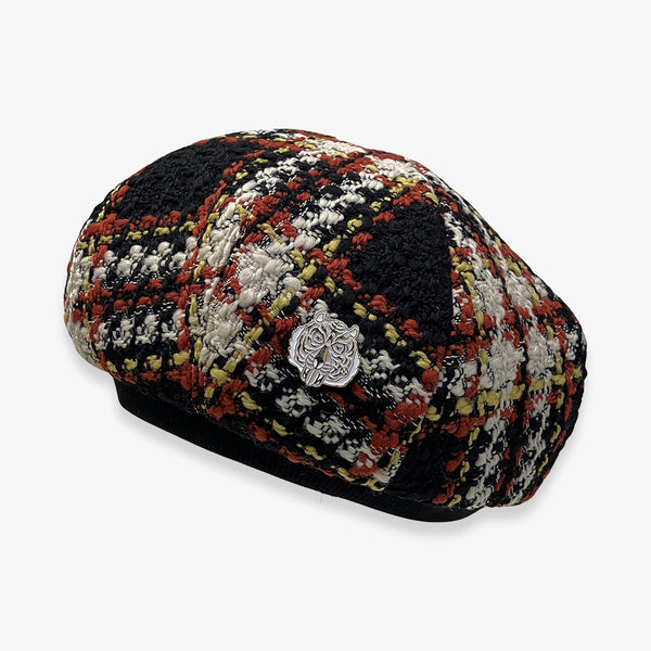 e-zoo roving check beret