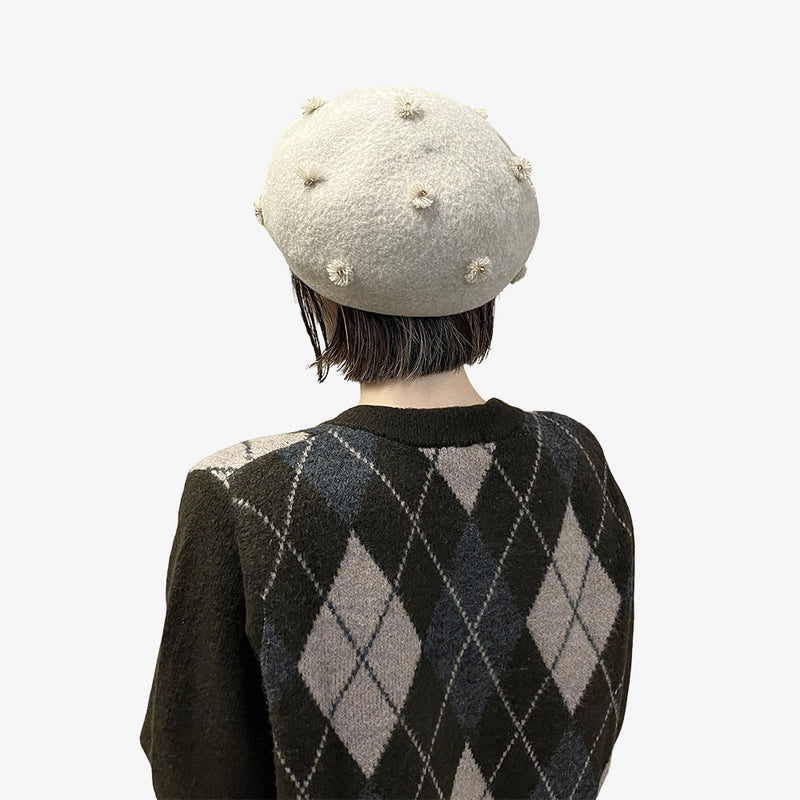 Mia Hat & Accessory   Beret Daisy