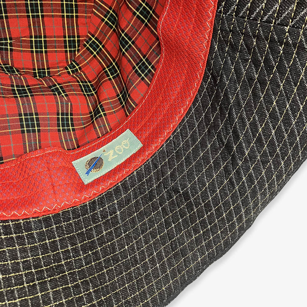 美品　chikyu イーズゥー　インディゴ　ハット　デニム×リネン　切り替え ezoo INDIGO linen hat – 林八百吉商店