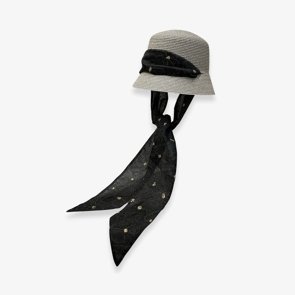 un chapeau  スカーフ付きペーパーハット