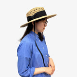 Mia Hat & Accessory    Raffia Lace Canotier (Wide)