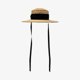 Mia Hat & Accessory    Raffia Lace Canotier (Wide)