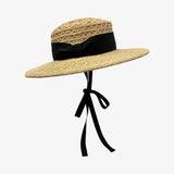 Mia Hat & Accessory    Raffia Lace Canotier (Wide)