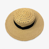 Mia Hat & Accessory    Raffia Lace Canotier (Wide)