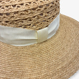 Mia Hat & Accessory    Raffia Lace Canotier (Wide)