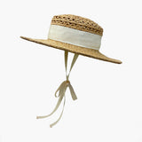 Mia Hat & Accessory    Raffia Lace Canotier (Wide)