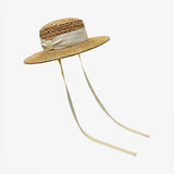 Mia Hat & Accessory    Raffia Lace Canotier (Wide)
