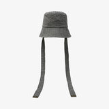 un chapeau ひも付きチェックハット