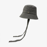 un chapeau ひも付きチェックハット