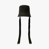 un chapeau ひも付きチェックハット