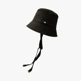 un chapeau ひも付きチェックハット