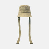 un chapeau ひも付きチェックハット