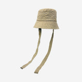un chapeau ひも付きチェックハット