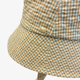 un chapeau ひも付きチェックハット