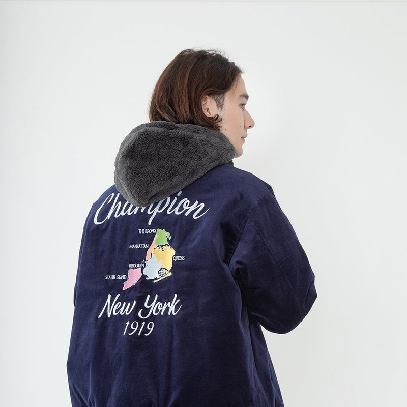 Champion  ボアボタンフーディー