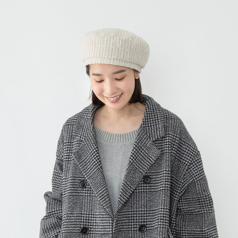 un chapeau ツイードベレー