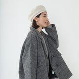 un chapeau ツイードベレー