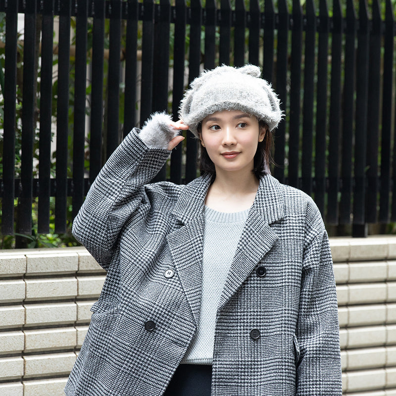un chapeau ミンクニットウィンター