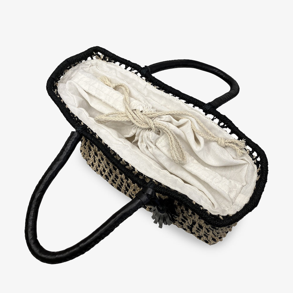 アバカ　バンブーバッグ　M+abaca 花繋ぎ　夏単衣　6600 アバカ バンブーバック M+abaca 花繋ぎ 夏単衣 6353 - メルカリ